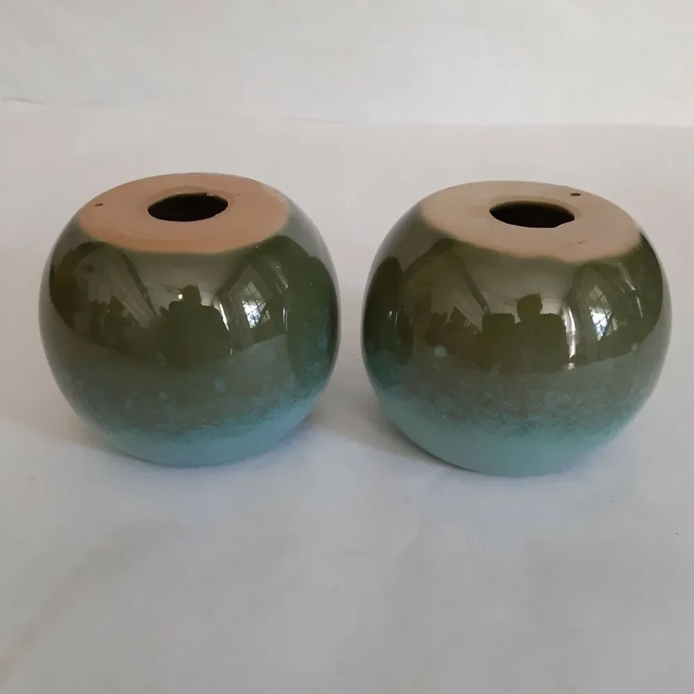 Stoneware Candle Holders Ombre 2pc Minimalist, Eclectic, Masculine